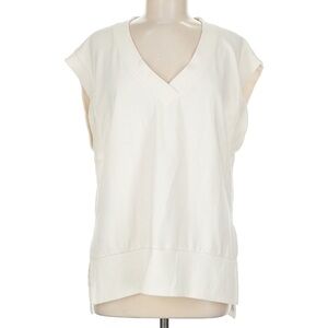 Athleta Cream V-Neck Vest Sweater